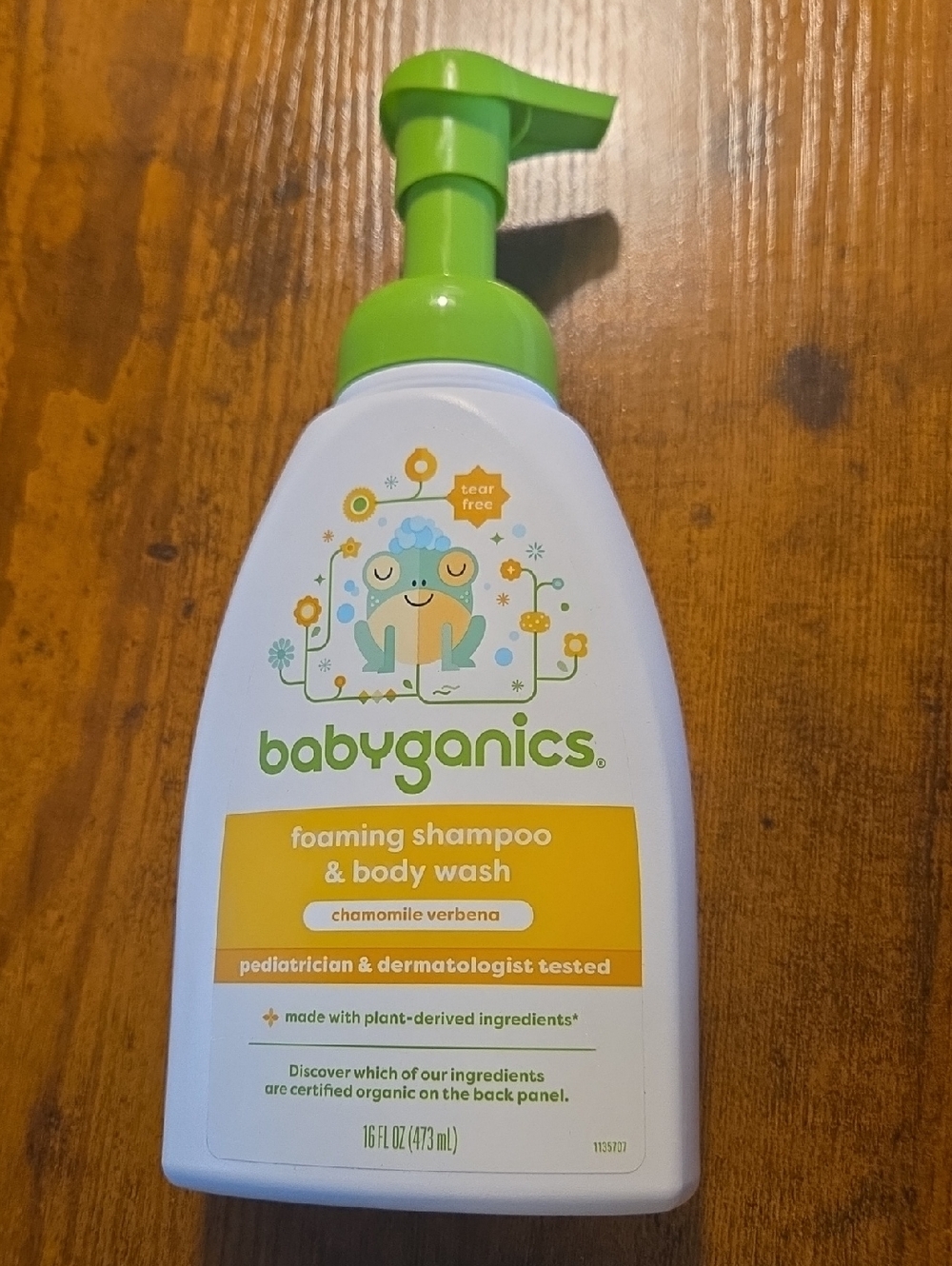 Babyganics Chamomile Verbena Foaming Shampoo & Body Wash — Green/White